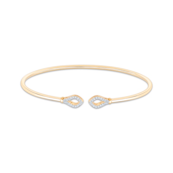 Diamond Flex Cuff Bracelet 1/6 ct tw 10K Yellow Gold