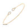 Thumbnail Image 2 of Diamond Flex Cuff Bracelet 1/6 ct tw 10K Yellow Gold