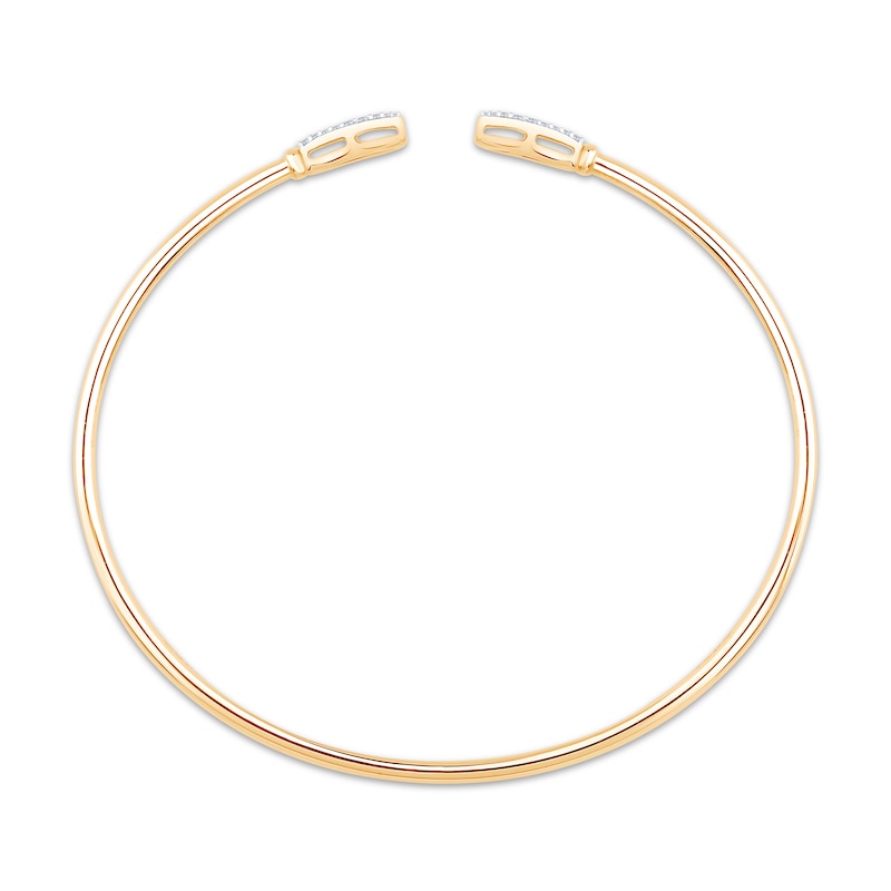 Main Image 3 of Diamond Flex Cuff Bracelet 1/6 ct tw 10K Yellow Gold