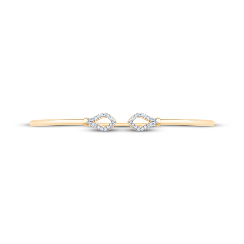 Main Image 4 of Diamond Flex Cuff Bracelet 1/6 ct tw 10K Yellow Gold