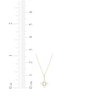 Thumbnail Image 3 of Diamond Clover Drop Necklace 1/10 ct tw 24K Yellow Gold Vermeil Sterling Silver 18"