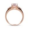 Thumbnail Image 3 of Oval-Cut Morganite & Diamond Ring 1/10 ct tw 10K Rose Gold
