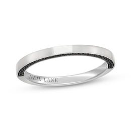 Neil Lane Black Diamond Wedding Band 1/5 ct tw 14K White Gold