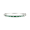 Thumbnail Image 1 of Lab-Created Emerald & White Lab-Created Sapphire Bangle Bracelet Sterling Silver