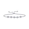 Thumbnail Image 1 of Diamond Teardrop Bolo Bracelet 1/2 ct tw Sterling Silver