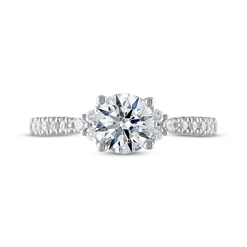 Main Image 3 of THE LEO Ideal Cut Diamond Engagement Ring 1-1/5 ct tw 14K White Gold