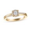Thumbnail Image 1 of Adore Round-Cut Diamond Halo Engagement Ring 1/6 ct tw 10K Yellow Gold