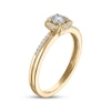 Thumbnail Image 2 of Adore Round-Cut Diamond Halo Engagement Ring 1/6 ct tw 10K Yellow Gold