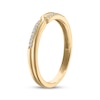 Thumbnail Image 2 of Adore Diamond Crossover Wedding Band 1/20 ct tw 10K Yellow Gold
