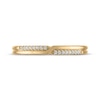 Thumbnail Image 3 of Adore Diamond Crossover Wedding Band 1/20 ct tw 10K Yellow Gold
