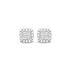 Thumbnail Image 1 of Princess-Cut Quad Stud Earrings 1/4 ct tw 10K White Gold