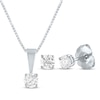 Thumbnail Image 1 of Diamond Solitaire Gift Set 1/2 ct tw 10K White Gold 18" (J/I3)