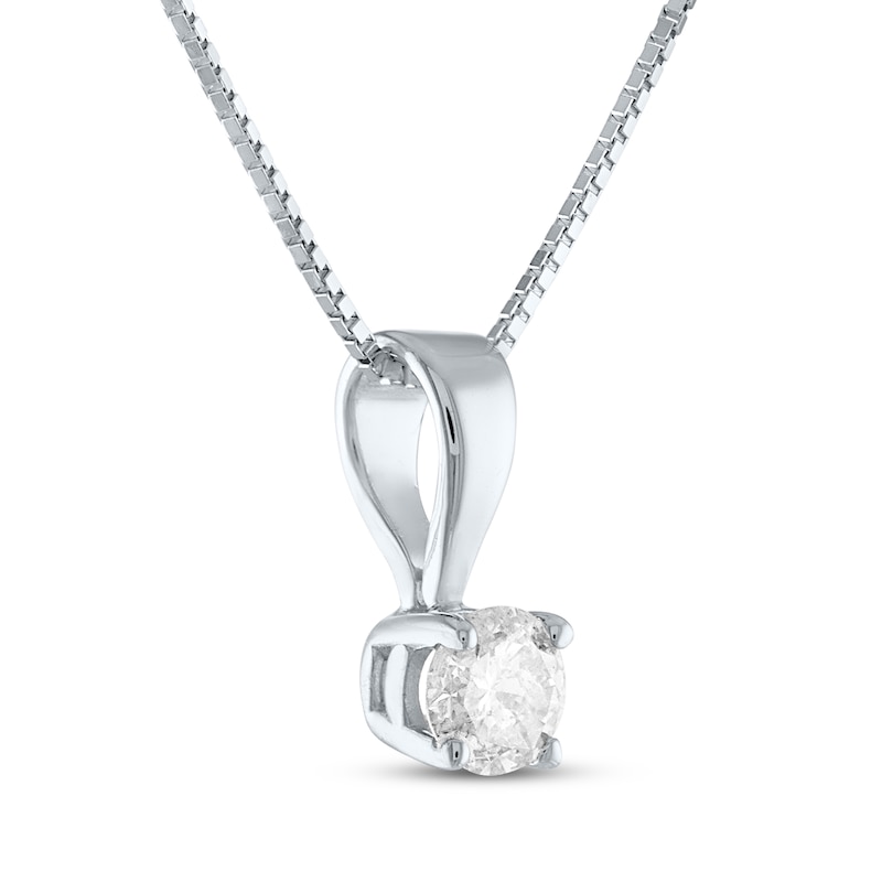 Main Image 3 of Diamond Solitaire Gift Set 1/2 ct tw 10K White Gold 18" (J/I3)