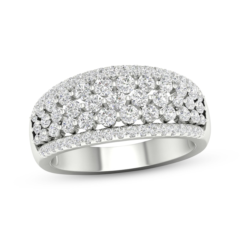 Main Image 1 of KAY Lab-Grown Diamonds Five-Row Ring 1 ct tw 14K White Gold
