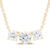 Thumbnail Image 1 of KAY Lab-Grown Diamonds Three-Stone Necklace 1-1/2 ct tw 14K Yellow Gold 18"