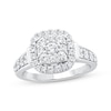 Thumbnail Image 1 of Adore Round-Cut Diamond Cushion Halo Engagement Ring 1 ct tw 14K White Gold