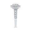 Thumbnail Image 2 of Adore Round-Cut Diamond Cushion Halo Engagement Ring 1 ct tw 14K White Gold