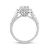 Thumbnail Image 3 of Adore Round-Cut Diamond Cushion Halo Engagement Ring 1 ct tw 14K White Gold