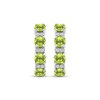 Thumbnail Image 2 of Peridot & White Lab-Created Sapphire Hoop Earrings Sterling Silver