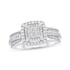 Thumbnail Image 1 of Adore Princess-Cut Quad Diamond Engagement Ring 1/2 ct tw 10K White Gold