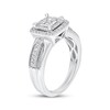 Thumbnail Image 2 of Adore Princess-Cut Quad Diamond Engagement Ring 1/2 ct tw 10K White Gold