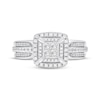 Thumbnail Image 3 of Adore Princess-Cut Quad Diamond Engagement Ring 1/2 ct tw 10K White Gold