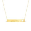 Thumbnail Image 1 of Mama Heart Cutout Bar Necklace 10K Yellow Gold 17.75"