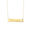 Thumbnail Image 2 of Mama Heart Cutout Bar Necklace 10K Yellow Gold 17.75"