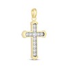 Thumbnail Image 2 of KAY Lab-Grown Diamonds Cross Charm 2 ct tw 10K Yellow Gold