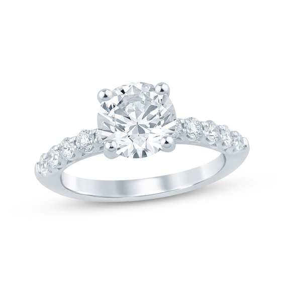 Lab-Grown Diamonds Round-Cut Engagement Ring 2-1/2 ct tw 14K White Gold