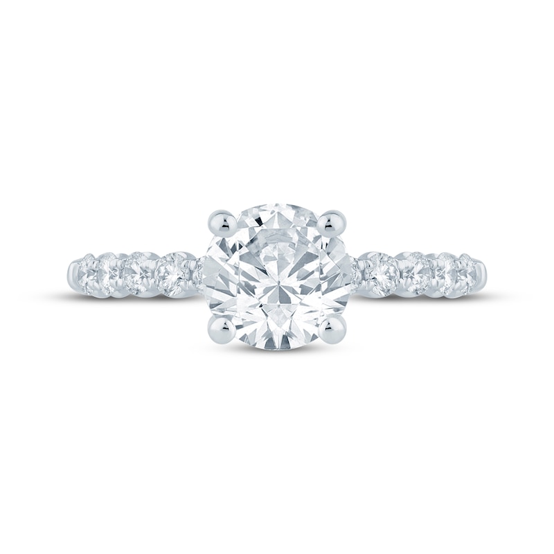 Main Image 3 of Lab-Grown Diamonds Round-Cut Engagement Ring 2-1/2 ct tw 14K White Gold