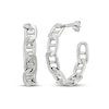 Thumbnail Image 1 of Mariner Link Open Hoop Earrings Sterling Silver