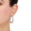 Thumbnail Image 4 of Mariner Link Open Hoop Earrings Sterling Silver