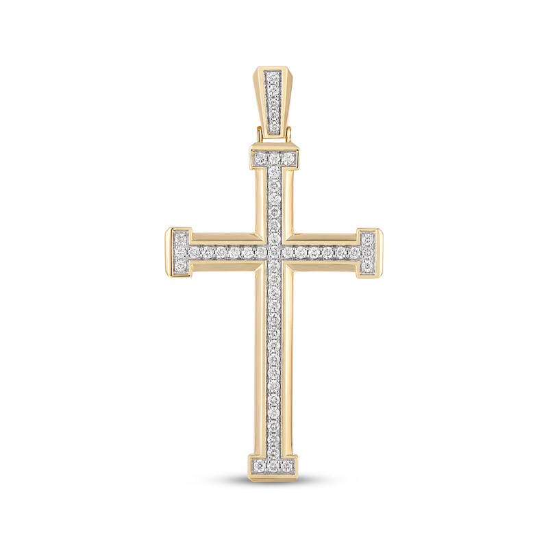 Main Image 1 of Diamond Cross Charm 1 ct tw 10K Yellow Gold