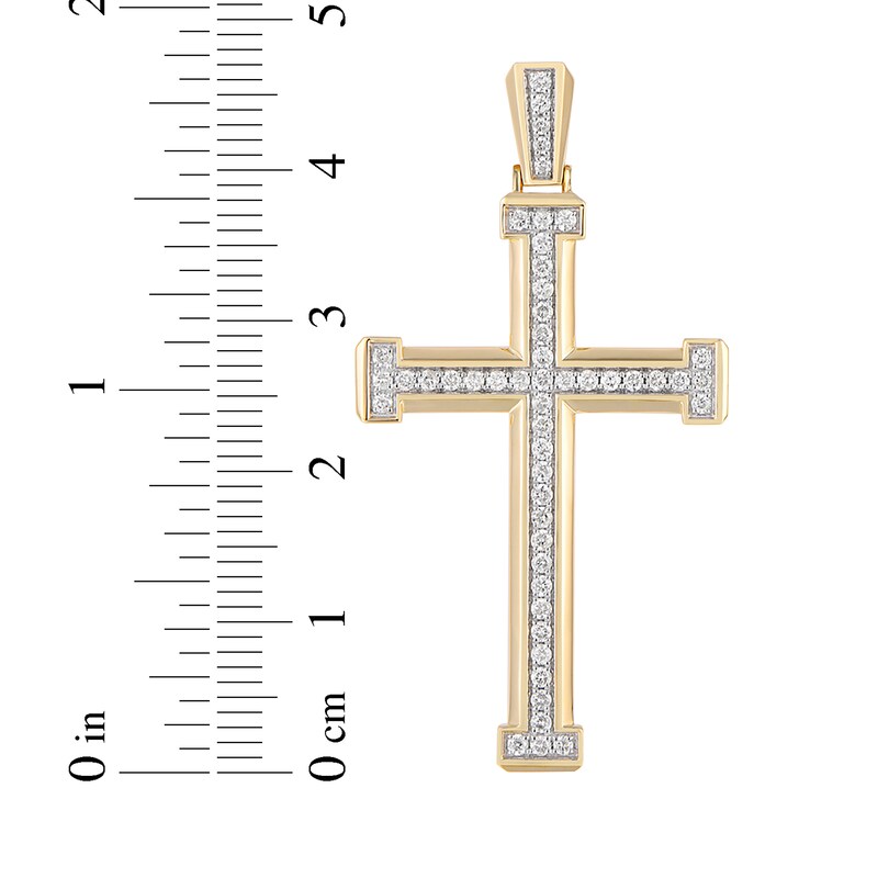 Main Image 3 of Diamond Cross Charm 1 ct tw 10K Yellow Gold