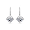 Thumbnail Image 2 of White Lab-Created Sapphire Drop Earrings Sterling Silver