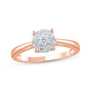 Thumbnail Image 1 of Multi-Diamond Promise Ring 1/5 ct tw 10K Rose Gold