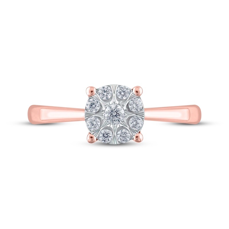 Main Image 3 of Multi-Diamond Promise Ring 1/5 ct tw 10K Rose Gold