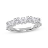 Thumbnail Image 1 of Adore Baguette & Round-Cut Diamond Zigzag Stackable Anniversary Ring 1/2 ct tw 14K White Gold
