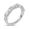 Thumbnail Image 2 of Adore Baguette & Round-Cut Diamond Zigzag Stackable Anniversary Ring 1/2 ct tw 14K White Gold