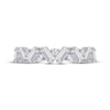 Thumbnail Image 3 of Adore Baguette & Round-Cut Diamond Zigzag Stackable Anniversary Ring 1/2 ct tw 14K White Gold