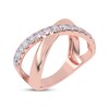 Thumbnail Image 2 of Diamond Crisscross Orbit Ring 1/2 ct tw 14K Rose Gold