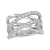 Thumbnail Image 1 of Diamond Multi-Row Crisscross Ring 1/2 ct tw 14K White Gold