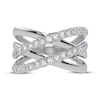 Thumbnail Image 3 of Diamond Multi-Row Crisscross Ring 1/2 ct tw 14K White Gold