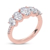 Thumbnail Image 2 of KAY Lab-Grown Diamonds Oval-Cut Graduating Ring 2 ct tw 14K Rose Gold