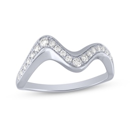 Diamond Wave Fashion Ring 1/4 ct tw Sterling Silver
