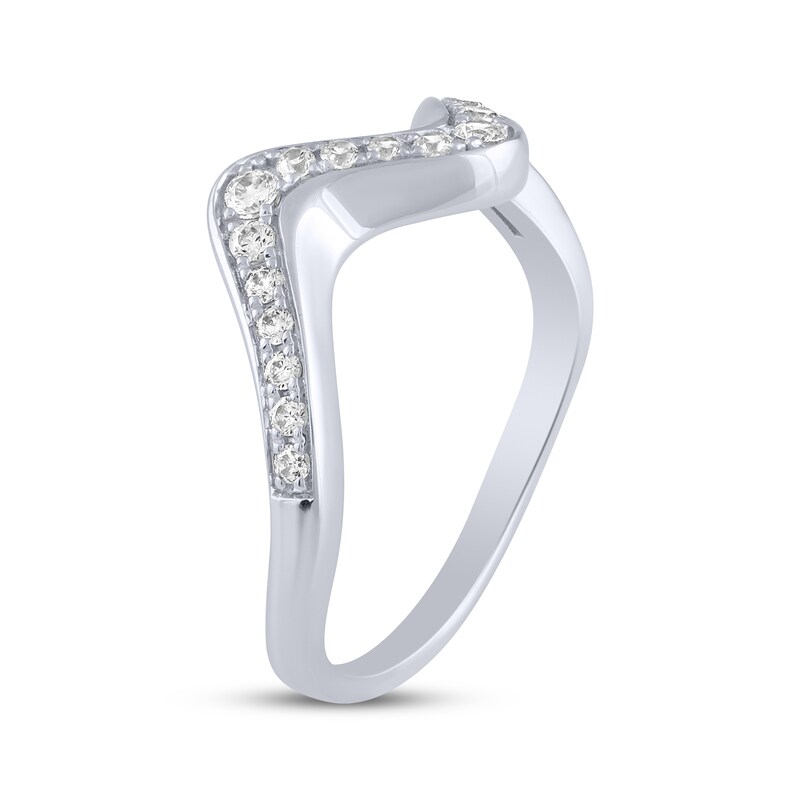 Main Image 2 of Diamond Wave Fashion Ring 1/4 ct tw Sterling Silver