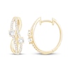 Thumbnail Image 1 of KAY Lab-Grown Diamonds Wavy Split Hoop Earrings 1 ct tw 14K Yellow Gold