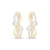 Thumbnail Image 2 of KAY Lab-Grown Diamonds Wavy Split Hoop Earrings 1 ct tw 14K Yellow Gold