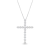 Thumbnail Image 1 of KAY Lab-Grown diamonds Cross Necklace 2 ct tw 14K White Gold 18"